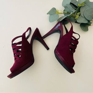 Impo Hexy Caged Peep Toe Heeled Sandals